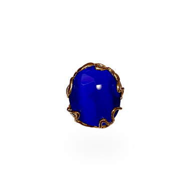 Anello in quarzo blu