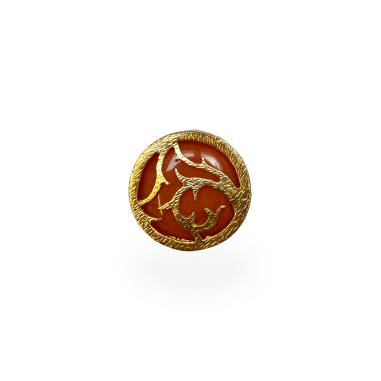 Anello in ottone e corniola arancio