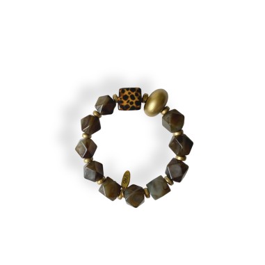 Bracciale marrone leopardato