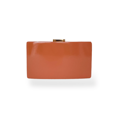 Clutch vinile rigida salmone